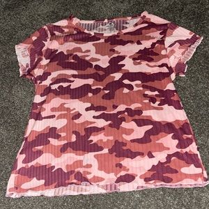 pink camo crop top